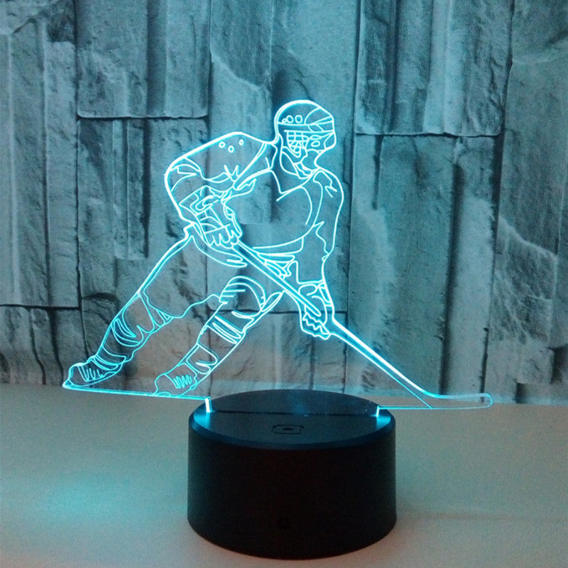 NHL Ice Hockey Player 3D  LED light / lamp (Optional Remote)