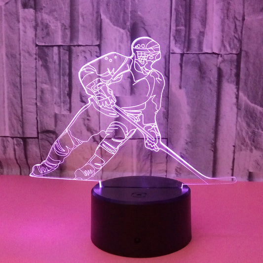 NHL Ice Hockey Player 3D  LED light / lamp (Optional Remote)