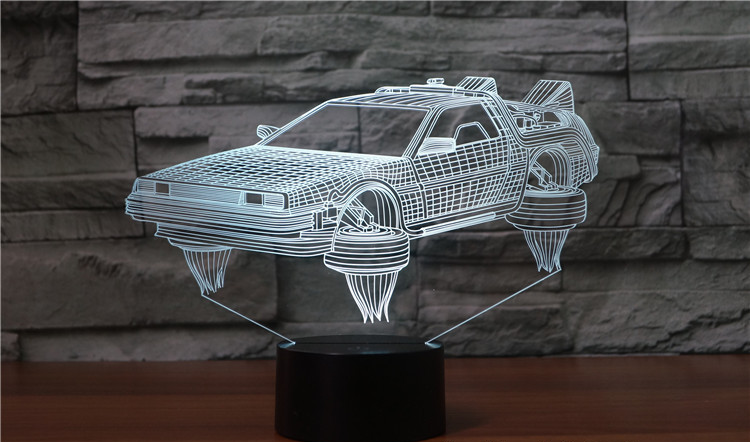 Back To The Future - 3D LED DeLorean Light / Lamp