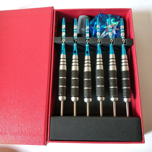 Quality Darts - Set of 6 Darts - 22g with Box - Stainless Iron Darts
