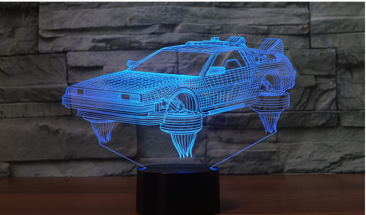 Back To The Future - 3D LED DeLorean Light / Lamp
