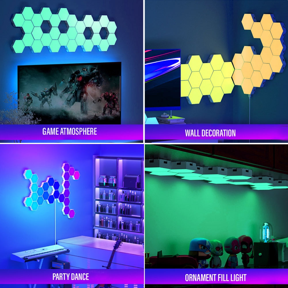 LED Hexagon Indoor Wall Lights - The Cool New Trend in Home / Office Lighting